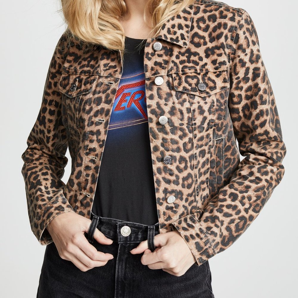 Veronica Beard Leopard Jean Jacket